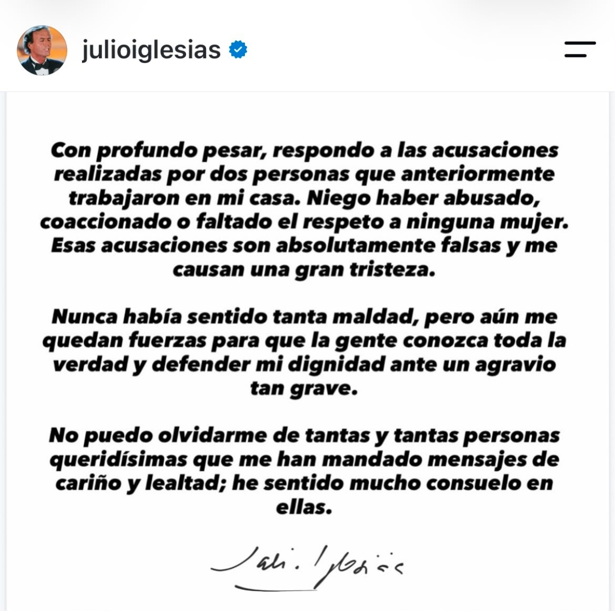 Julio Iglesias vuelve a ser demandado por su exempleadas