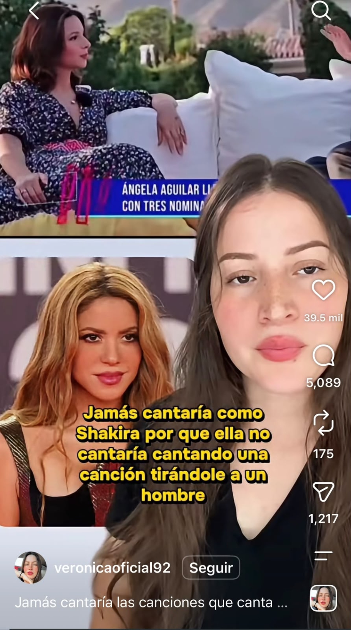 Ángela Aguilar afirma que nunca sería como Shakira