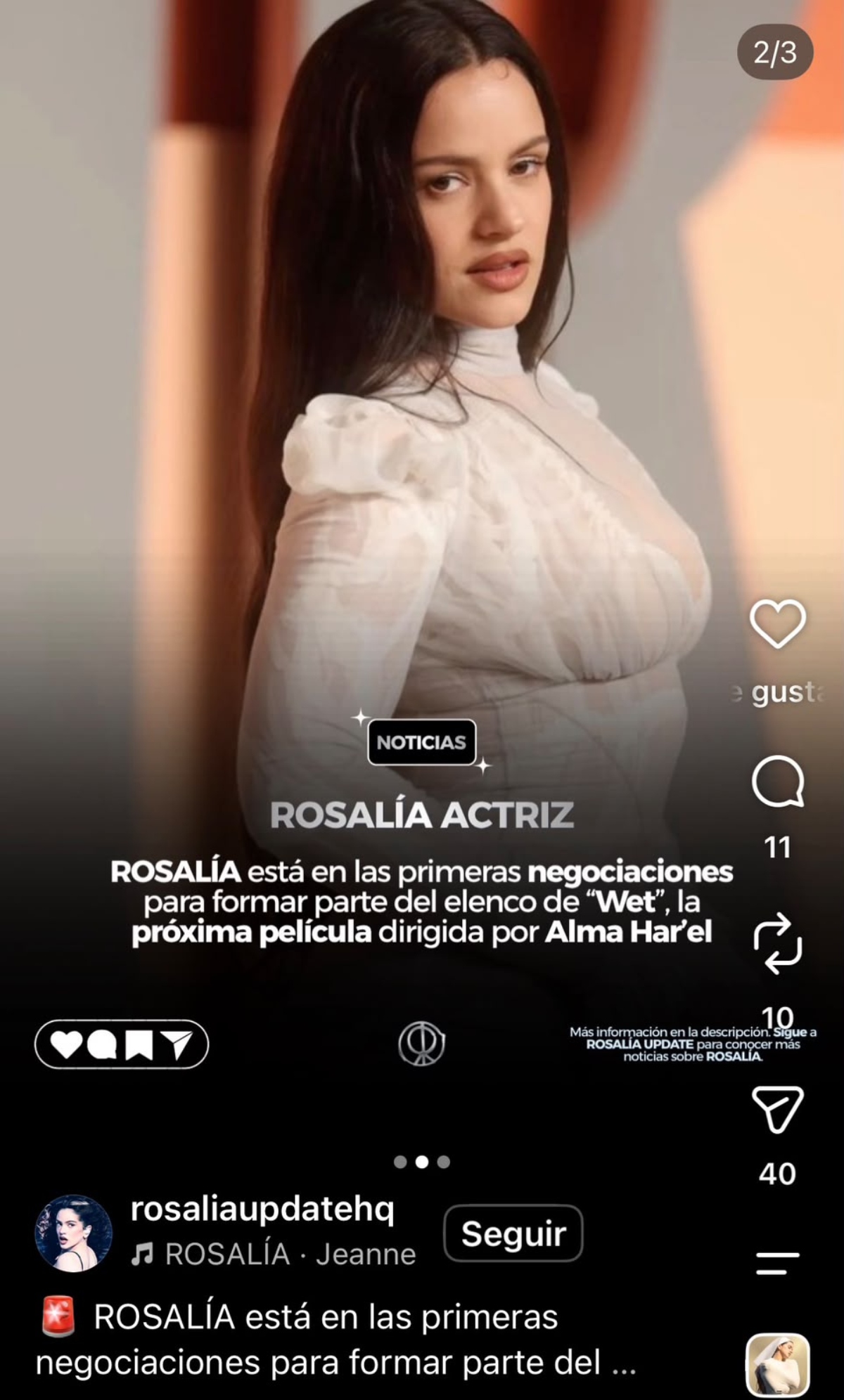 Rosalía estaría por confirmar su participación en película junto a Javier Bardem