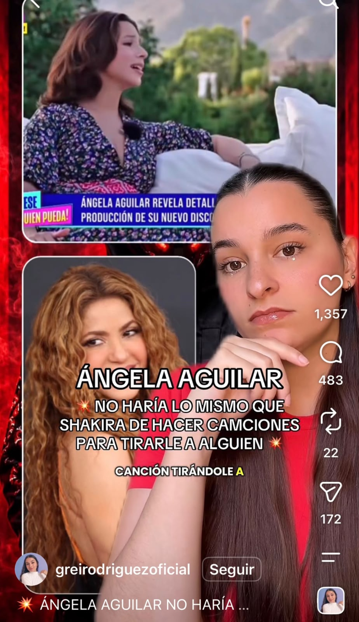 Ángela Aguilar afirma que nunca sería como Shakira