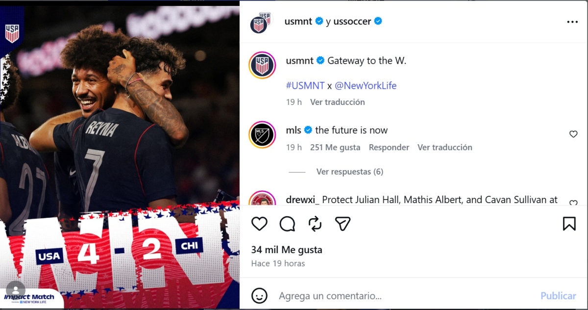 Estados Unidos vs Chile: remontada y goleada