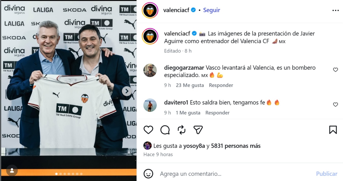 Javier Aguirre Returns to Spain with Valencia