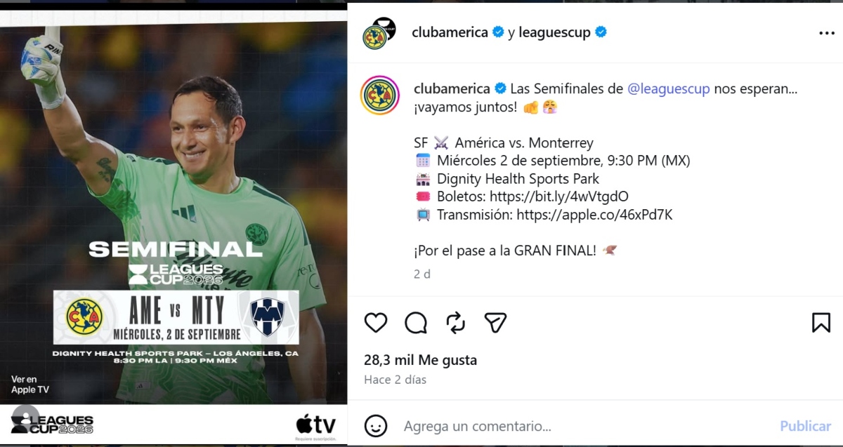 América vs Monterrey: semifinal de Leagues Cup