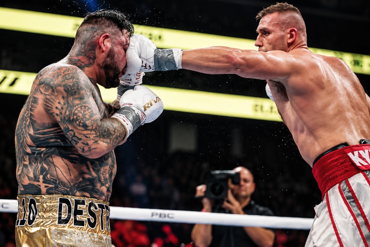 Andy Ruiz vive una pesadilla en su regreso: Knyba lo manda a la lona y frena su sueño de volver a la cima