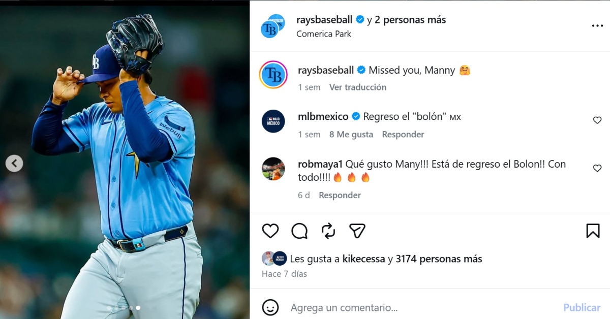Manuel Rodríguez regresa encendido con los Rays