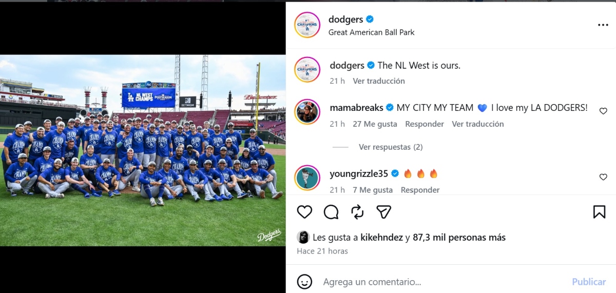 Dodgers conquistan quinto título divisional seguido