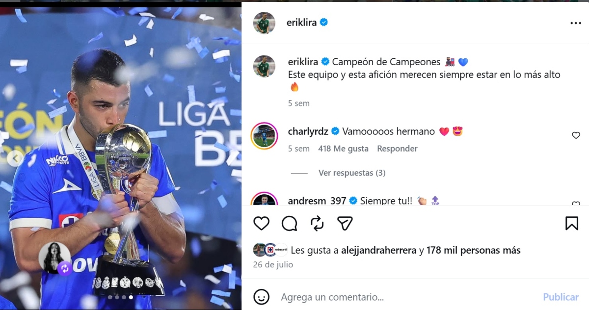 Erik Lira no jugará con Mónaco, Cruz Azul