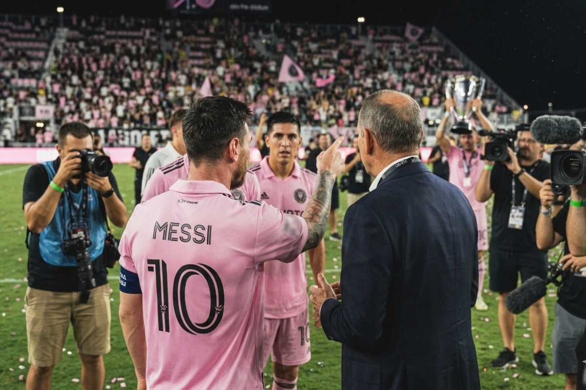 Lionel Messi encara a Don Garber tras ser campeón: qué hay detrás del tenso cruce que encendió las redes