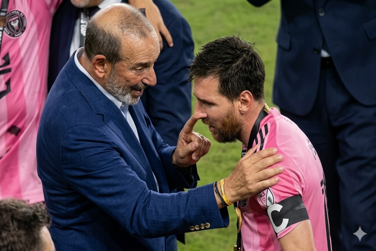 Messi encara a Don Garber tras ser campeón: el tenso cruce que encendió las redes