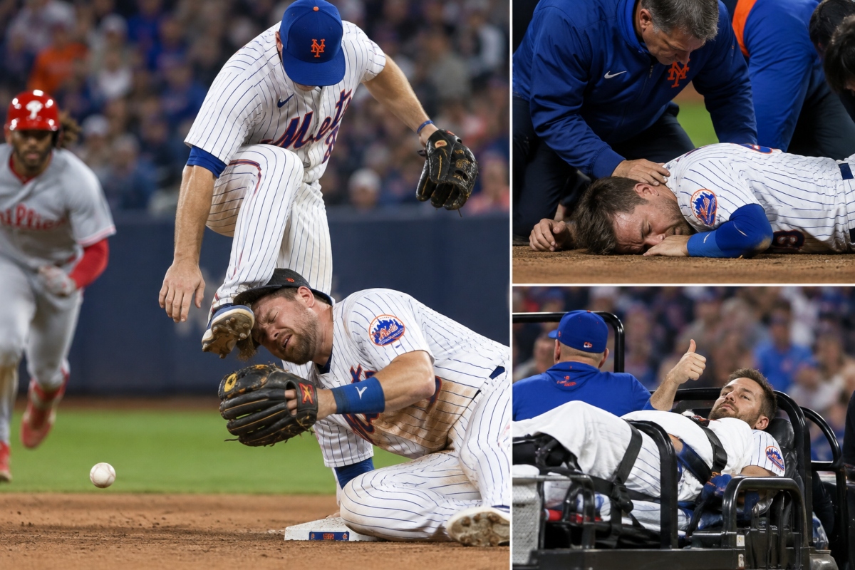 Jared Young alarma a los Mets: brutal rodillazo en la cabeza lo manda al hospital