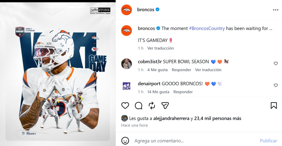 Broncos vs Chiefs: horario y dónde ver