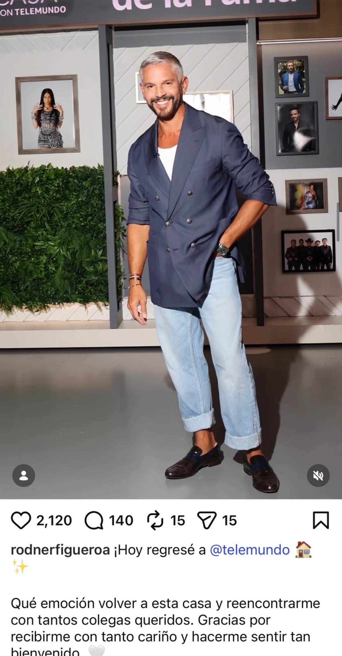 Tras años de ausencia en Telemundo, Rodner Figueroa regresa