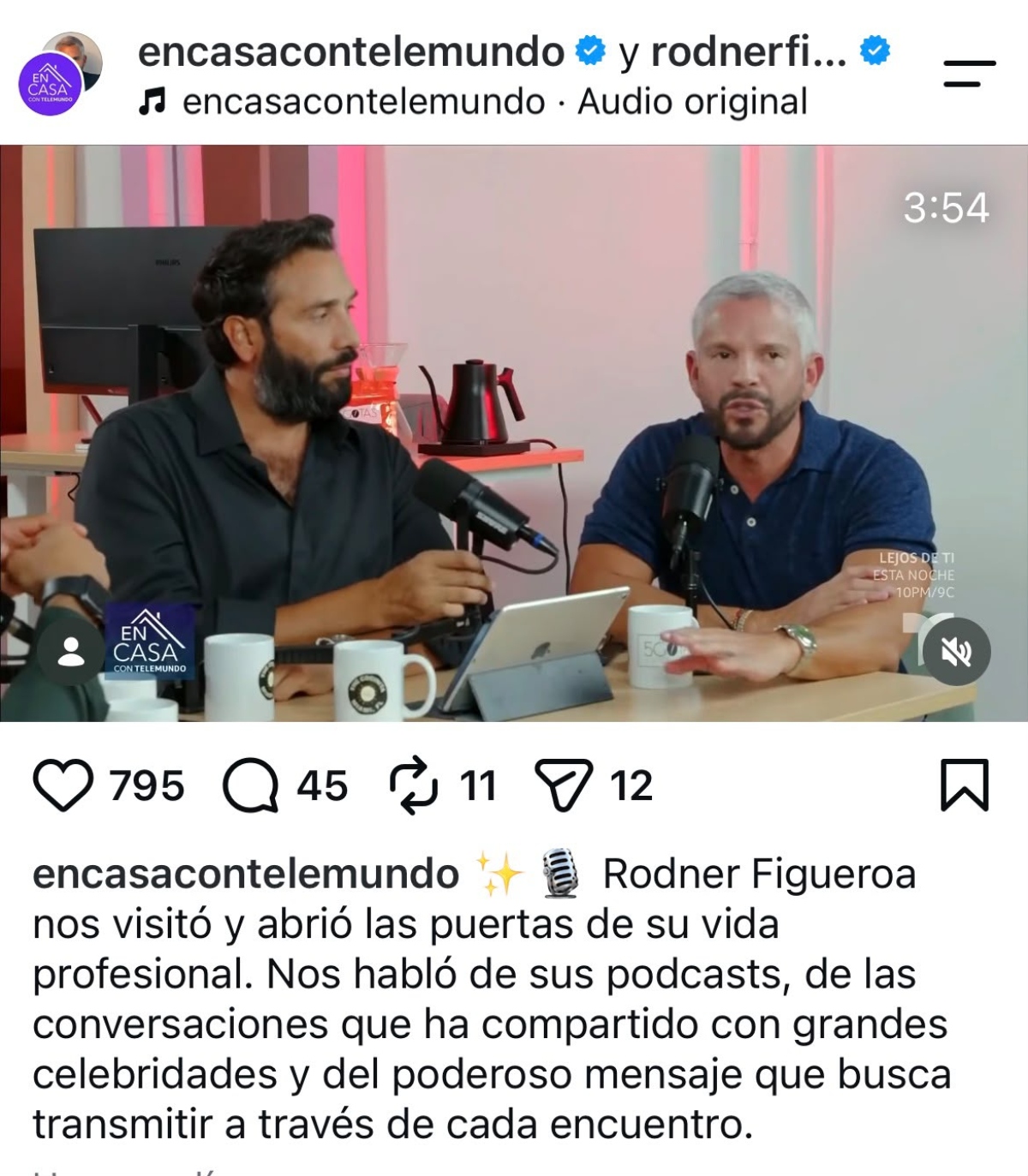 Tras años de ausencia en Telemundo, Rodner Figueroa regresa