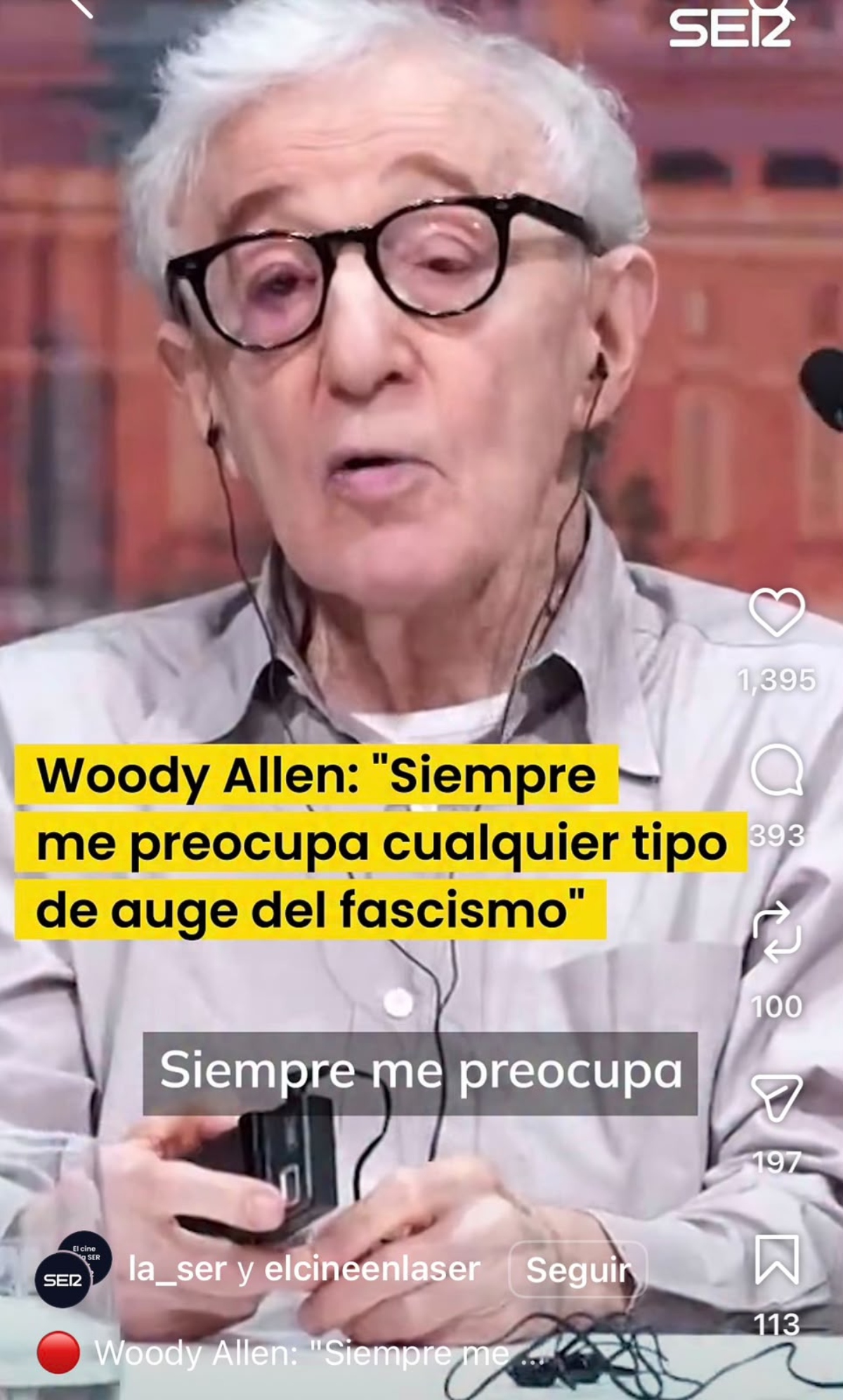 Woody Allen habla sobre el preocupante crecimiento del fascismo en el mundo