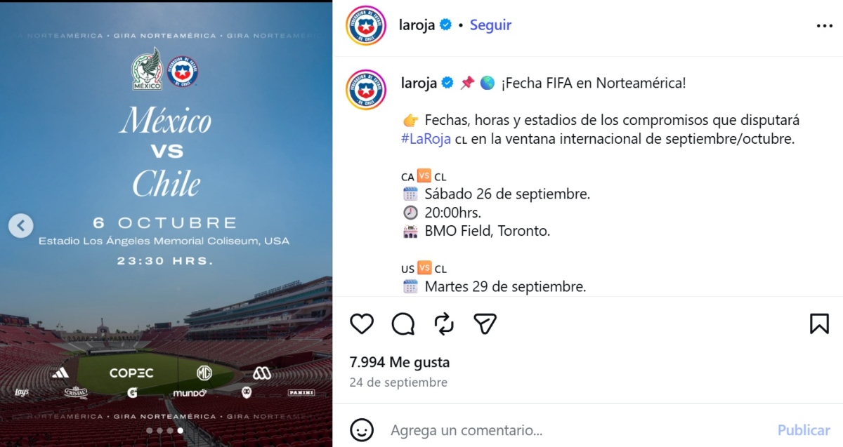 Selección Mexicana pierde tres ante Chile