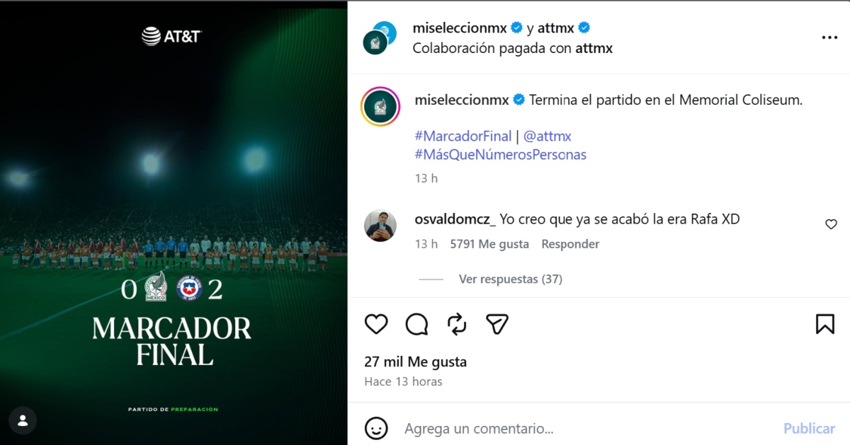 México vs Chile: derrota del Tri